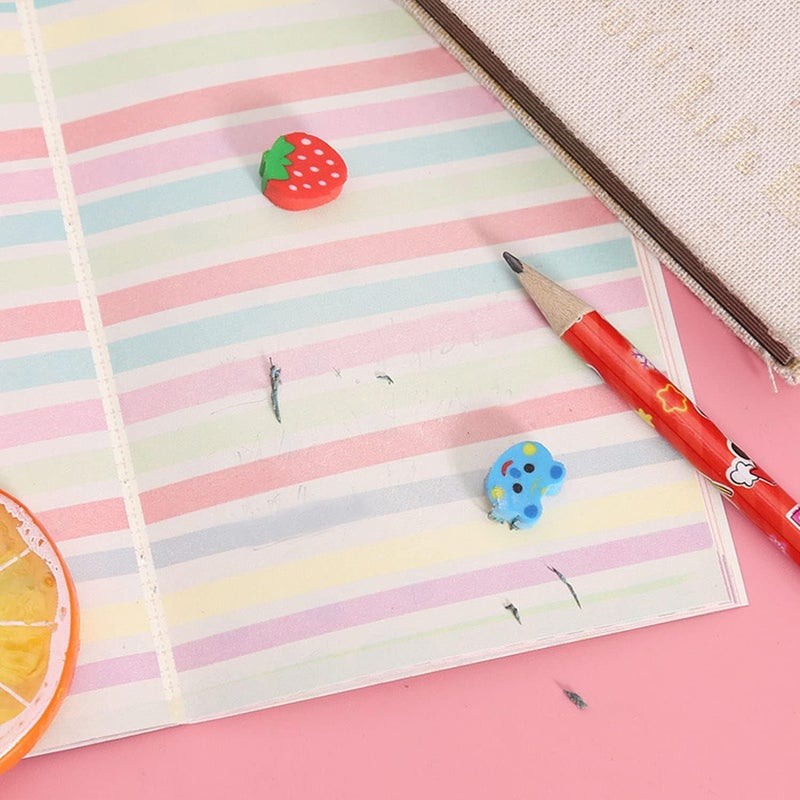 Oomcu 1200 PCS Mini Novelty Erasers,Colored Heart Sea Creature Fruit Vegetable Cake Animal Collection Pencil Eraser for Student Prize Homework Reward Party Favor Gift Filling School Supplies - Image 3